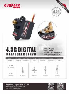 SURPASS HOBBY | Động Cơ Servo Kỹ Thuật Số Siêu Nhỏ SurpassHobby Dành Cho Mô Hình RC 2g 3.7g 4.3g 6g 8g - Khung Kim Loại