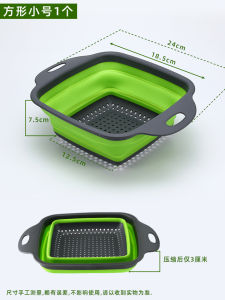 Thickened Folding Plastic Kitchen Sink Draining Basket Large Size Storage Basket Fruit Washing Basket Hollow out Design