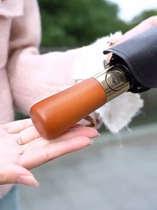 UISNMALL # U104 Automatic umbrella 96 rib windproof and UV-proof strong umbrella wooden handle vinyl