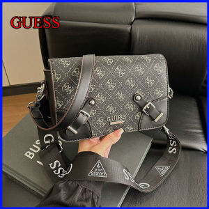 GUESS เดากระเป๋าขนาด15X22X8ซม. ขนาด2024พิมพ์ไหล่เส้นเดียวแฟชั่นกระเป๋าสะพายพาดลำตัวแบบเรียบง่ายกระเป๋ากล้อง
