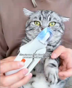 2 in 1 Dog Nail Grinder and Clippers Trimmers with LED Light Pet Nail Clippers for Small Medium Large Dogs Cats