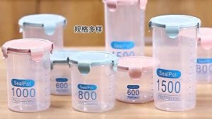 Home2U🏡 Round Airtight Food Storage Container Stackable Sealed Kitchen and Pantry Organizer Transparent Box Air Tight Seal Round Plastic Fresh Pot Container Kitchen Food Storage Box Bottle Sealpot Bekas Kedap Simpanan Makanan