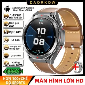 Đồng Hồ Thông Minh GPS Ngoài Trời Dành Cho Nam Màn Hình AMOLED 1.43 Chống Nước 5ATM Tích Hợp La Bàn Gọi Bluetooth Theo Dõi Sức Khỏe Giám Sát Giấc Ngủ