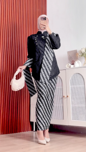 SET KEBAYA JANGGAN ANYA ROK BATIK SPAN WISUDA KONDANGAN