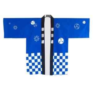 Happi Coat Nhật Bản Kimono Yukata Đỏ Xanh Ca Rô In Hình Nam Nữ Cosplay Haori Truyền Thống Lễ Hội Matsuri Mặc Polyester