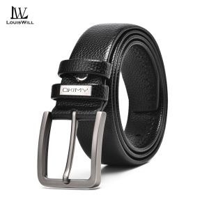 LouisWill Mens Belt Business Leisure Belt Split Cowhide Waist Belt Business Pant Belt Stylish Simple Nice Waistband Durable Belt