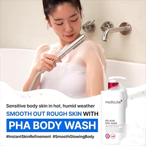 medicube Red Acne Body Wash | Bacne | Asid Salisilik | Niacinamide | Rawatan Jerawat | Pencuci Badan