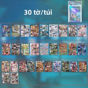 Sổ Dán Hình Phim Cổ Điển Mr. Paper - Sổ Tay Sổ Ghi Chép Tự Làm Để Trang Trí Cốc Sổ Tay Máy Tính Xách Tay Thẻ Văn Phòng Phẩm Sáng Tạo 30/60/90 Miếng