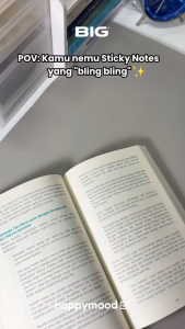 Sticky Notes Memo Tempel BIG PET Warna Warni Glitter Gradasi Ombre Gradient Transparan