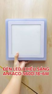 Đèn led nổi I AFC 560D-18W+6W ANFACO trang trí phòng khách nhà hàng BH 3 năm hư đổi mới