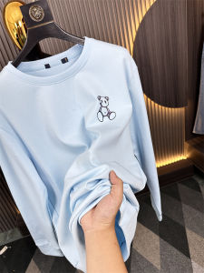 G Goods ~ Original Goods! Laser Bear + Milk Air Layer! Autumn Mens Fashion Casual Easiest for Match Sweater Long Sleeve