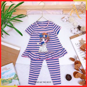 PYJAMAS DOLL KIDS SHORT SLEEVES Baju Tidur Budak Perempuan