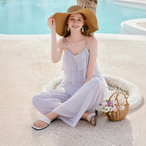 XIANGYING | Summer Loose French Style Lace Hem Set