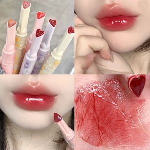 Waterproof Florette Clear Lip Glaze Flower Love Jelly Mirror Lipstick Non-stick Cup Lipstick Korean Makeup