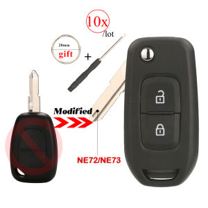 Jingyuqin 2BNT Modified Flip Remote Car Key Shell For Renault Kangoo Trafic Master Nissan Interstar Opel VAuxhall Movano Vivaro