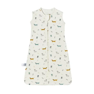 Insular | New Cotton Fabric Baby Sleeping Bags Sleeveless Vest Newborn Child Anti-kick Quilt Summer Thin Two Way Zipper Baby Sleeping Sack