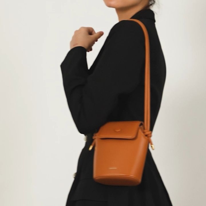 Mikana Bronze Kogarashi Leather Bucket Bag for Woman Sling Bag small bag mini bag slingbag crossbody bag bags for women