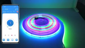 5m 10m 20m COB RGBIC LED Strip 24V Music Sync Dream Color Addressable IC Room Party Decor Light 2.4G Touch Remote APP Control