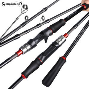 Sougayilang 5/6 Section Spinning/Casting Fishing Rod Carbon Fiber Lightweight Non Slip Handle 10-30g Lure Wt. Fishing Rod Pesca
