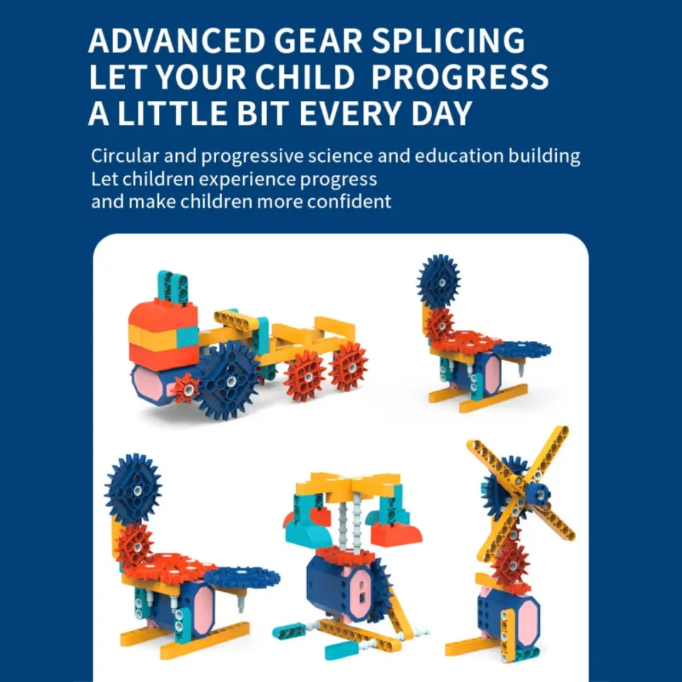 STEM Rechargeable Electric Building Blocks with Motor for Kids Science &  Education Toys 儿童科教益智玩具充电式电动积木带电机| Lazada