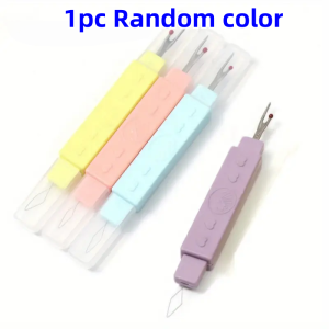 2-in-1 Seam Ripper & Threader Set - Portable Sewing Kit with Eyelet Cutter Cap Easy Stitch Removal & Threading for Seniors