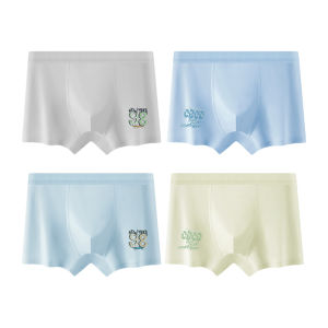 miiow | Antibacterial Youth Underwear Boys Boxer Shorts Middle Waist Cotton Polyester Blend Breathable Comfortable For Teenage Boys