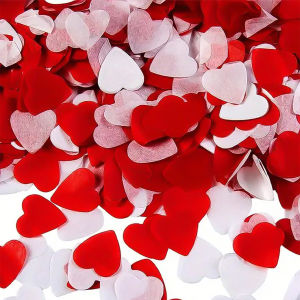 2500 Pieces of Heart-Shaped Heart Paper Valentines Day Table Decoration Wedding Hand-Held Throwing Confetti Balloon Filling