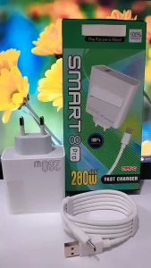 Charger 280W For INF SMART 8 PRO Untuk Android Adaptor + Kabel Data Type C & Micro Fast Charging