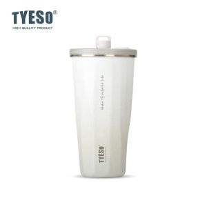 TYESO | TYESO 600ml Gradient Coffee Cup Diamond Straw Thermos Cups Keep Cold & Hot Vaccum Flask Portable Outdoor Travel Car Ice Tumbler