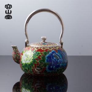 Đồng Cốc Trà Bạc Thủ Công Rongshan Tang Hoa Silver Cốc Trà Cốc Trà Lớn Cốc Trà Gongfu Đồ Dùng Ăn Uống Bằng Sứ Màu