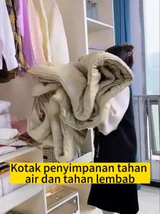 tahan air storage box 66/100L Lipat kotak penyimpanan pakaian serbaguna mainan box baju besar organizer