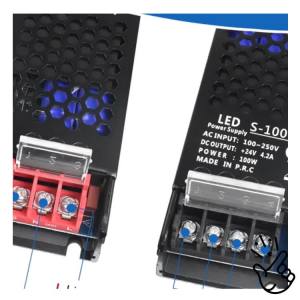 Ultra Slim LED Transformer Quiet Low Volt LED Driver AdapterLED Power Supply for LED Strip LightsLED Lamp-24V 100/200W