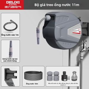DELIXI | Cuộn Ống Nước Vườn Tự Cuốn Lại Treo Tường