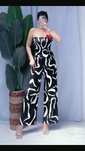 LUNNA JUMPSUIT KNITTED SMOCKING CASUAL OUTFIT FIT SMALL TO XL