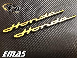 EMBLEM HONDA LOGO HONDA LATIN 3D TIMBUL EMBLEM MOTOR HONDA BEAT VARIO (1 SET KANAN + KIRI)