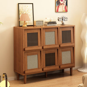 OYIla | Walnut Color Dust-Proof Storage Cabinet