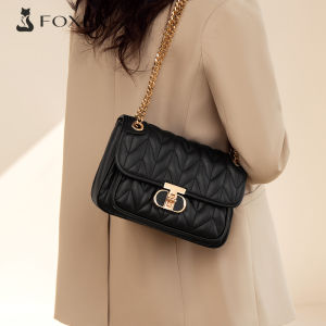 Foxer official store shoulder bag women leather bag shoulder crossbody bag womens chain small square bag