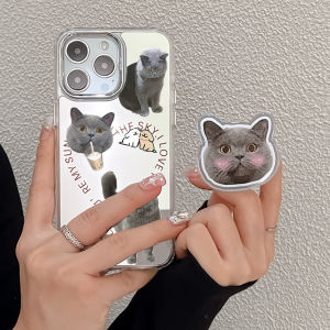 Space Mirror Phone Case Magnetic Attraction Magsafe Compatible with  15Promax Pet Pattern Customization Cat Dog Photos Diy Acrylic Stand