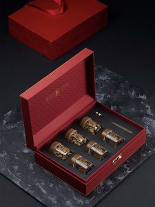 High-End Tea Leaf Packaging Gift Box Green Tea Ginseng Iron Orchid Universal Glass Canister Tea Gift Box