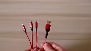 3 in 2 USB Cable Fast Charge Multi Charging Cable Nylon Braided Cord with Type-C Micro USB and IP Port