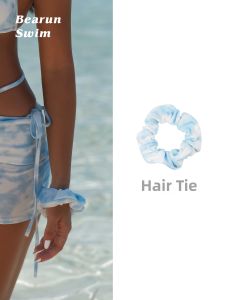 BEARUN | Blue Tie Dye Small Bust Enhancing Bikini Set