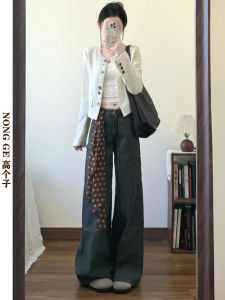 Extended Length American Style Workwear Jeans High Waist Wide Leg Womens 180cm Tall Ultra Long Low Waist New Model 175cm Extended