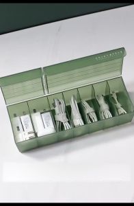 พร้อมส่ง กล่องเก็บสายชาร์จ กล่องเก็บสายไฟ แบบมีฝาปิด มี 7ช่อง เก็บเครื่องประดับ หูฟัง เศษเหรียญ กล่องพลาสติก
