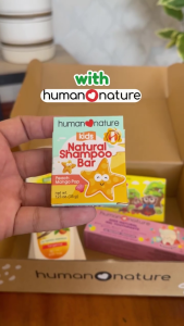 Human Nature Kids Natural Shampoo Bar 35g | pH Balanced Vegan Cruelty Free Shampoo Bar for Kids Peach Mango Pop Scent - Plastic Free Sulfate Gentle Formula for Children