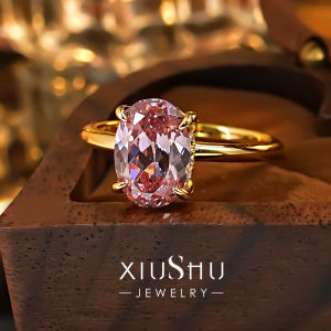 Minimalist Dreamy Pink Tourmaline Color 925 Silver Ring Simple Elegance Daily Wear Fairy Tale Style Oval Shaped Ladies Ring