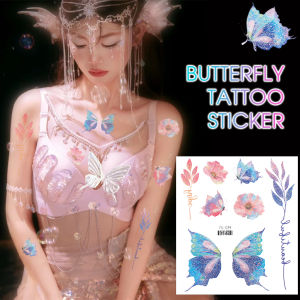 Shiny Fairy Butterfly Wings Tattoo Sticker Temporary Eyes Face Arm Body Art Fake Tattoos Makeup Dance Music Festival