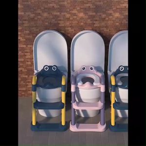 รุ่น BABY FROGS บันไดชักโครกเด็ก สำหรับเด็ก พักเท้าได้ บันไดปีนขึ้น ฝึกขับถ่าย สินค้าสวย คุณภาพดี