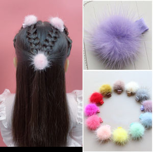 Princess Style Hair Clips Set of 2 Cute Ball Shaped Hair Accessories for Girls Baby Hair Decorations Childrens Braid Accessories