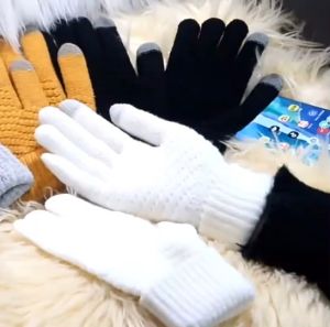 ถุงมือกันหนาว ถุงมือกันลื่น ถุงมือทัชสกรีน ถุงมือผ้า ถุงมืออุ่น ถุงมือคุณภาพดี 01-H