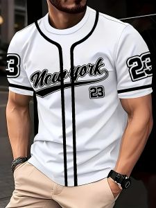 New 3D Digital 23 digital print sporty casual fashionable soft comfortable and lightweight mens T-shirt for summer 2025